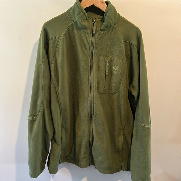 Gander Mountain Men’s Large Green Fleece Full Zip Jacket - Picture 1 of 10